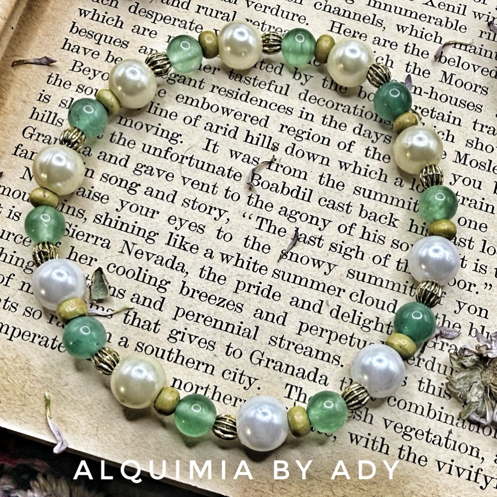 Grandma Approved Green Aventurine And Gold Beaded Bracelet